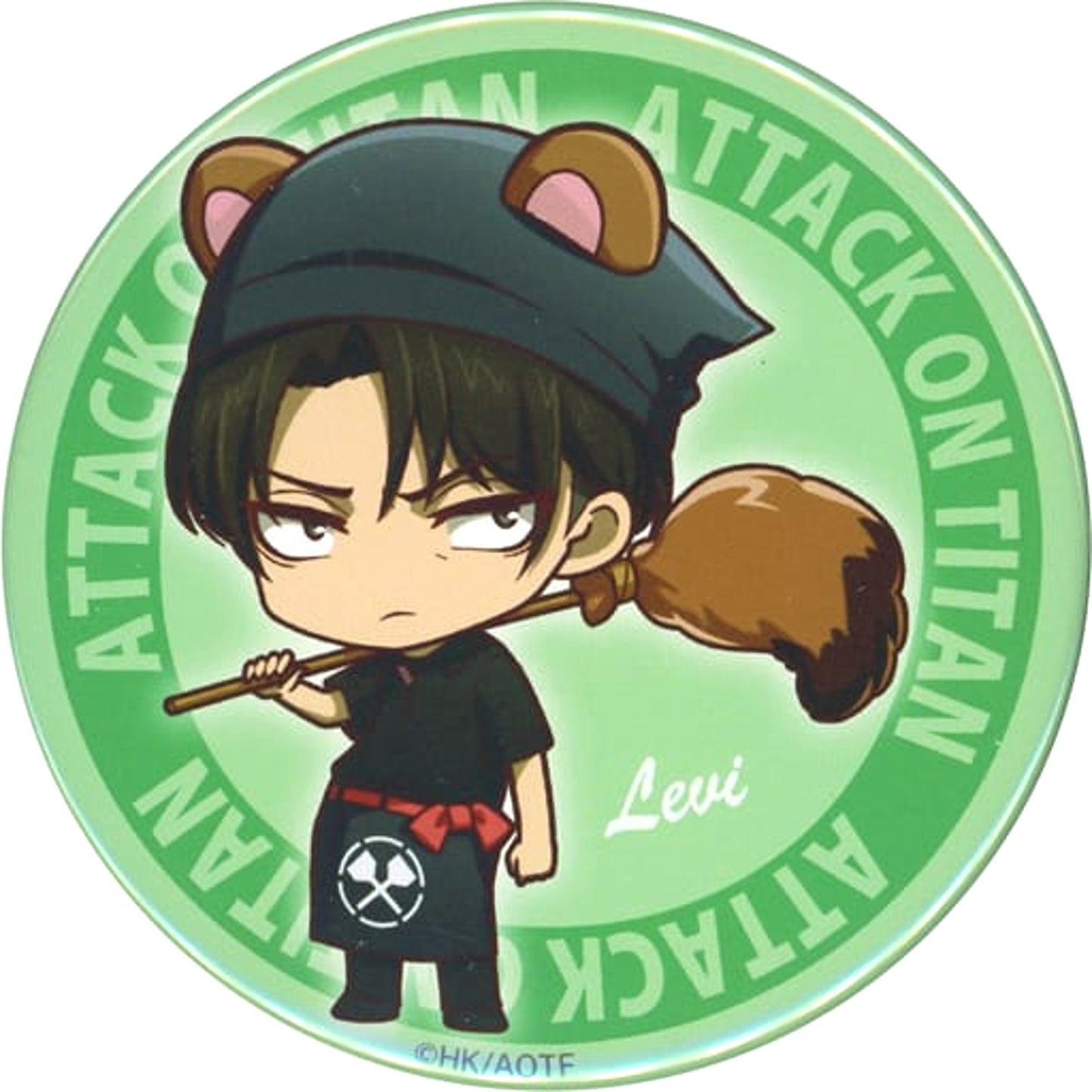 Attack on Titan The Final Season Levi Ackerman Mini Character Can Badge Dotonbori Limited Buttons [USED]