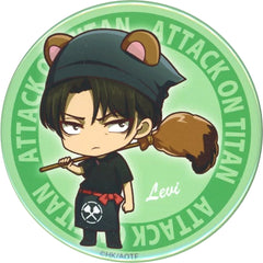 Attack on Titan The Final Season Levi Ackerman Mini Character Can Badge Dotonbori Limited Buttons [USED]