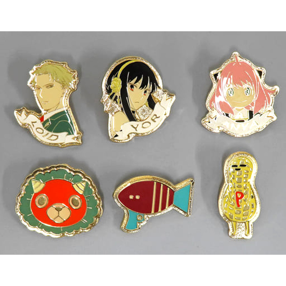 SPY x FAMILY Anya Forger & Others Pin Badge Collection All 6 Types Set Buttons [USED]