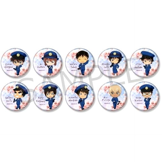 Set of 10 Detective Conan Niitengo Button Collection SAKURA Graduation Ver. [USED]