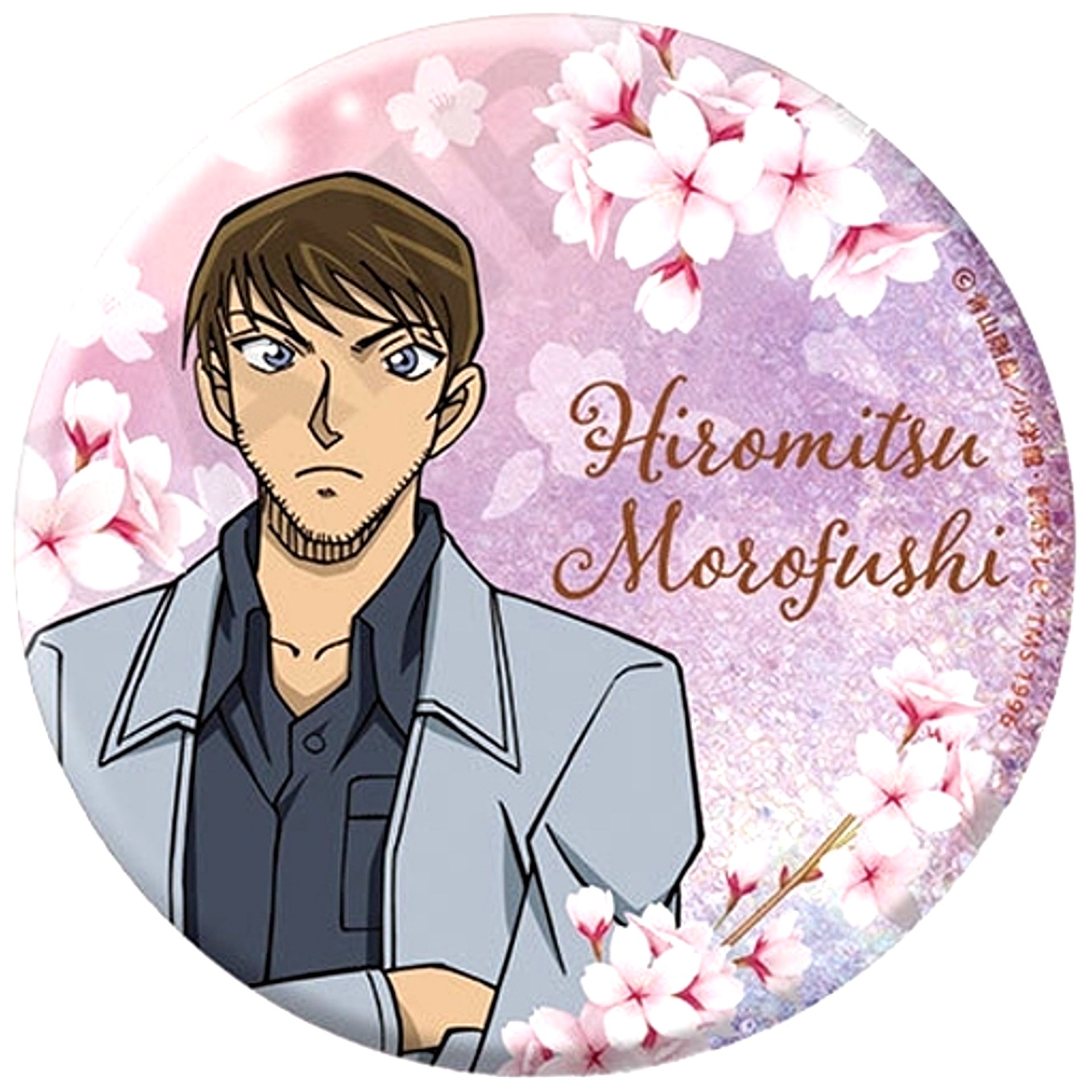 Hiromitsu Morofushi Scotch Detective Conan Big Glitter Random Button Vol.3 SAKURA Ver. [USED]