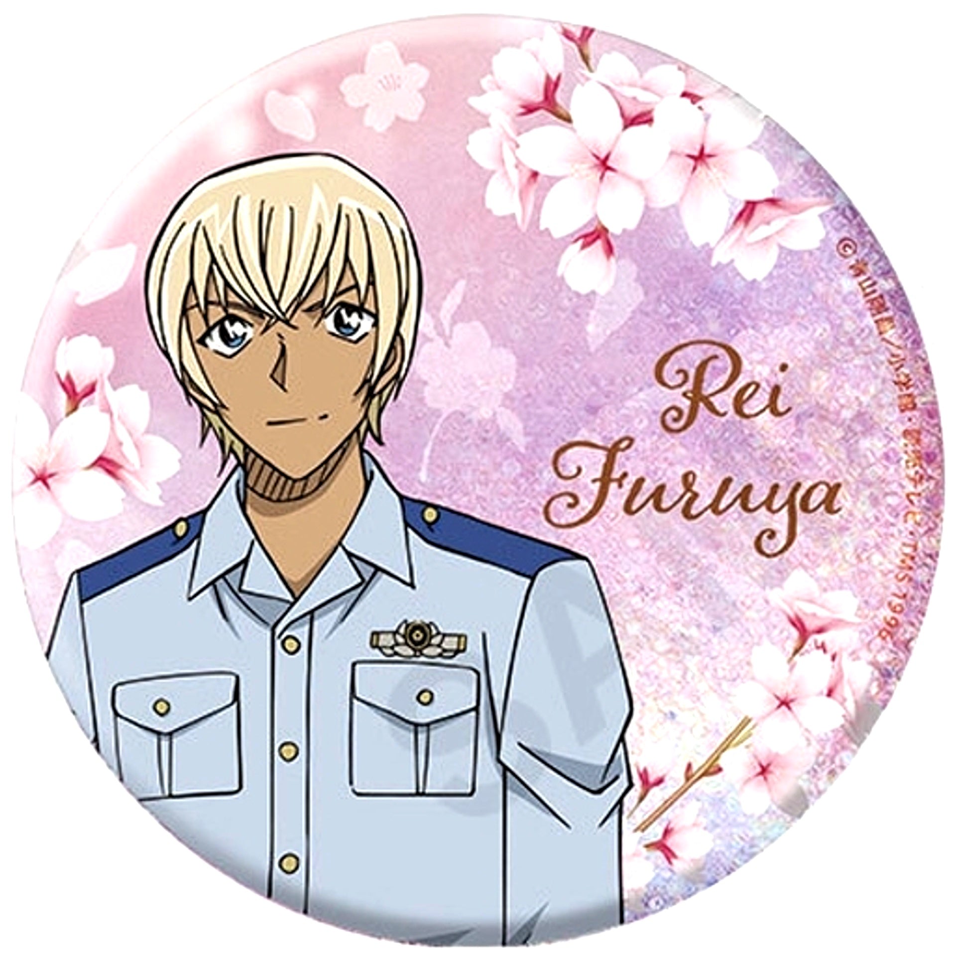 Rei Furuya Detective Conan Big Glitter Random Button Vol.3 Sakura Ver. [USED]