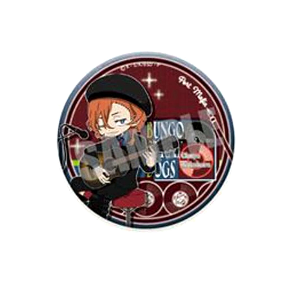 Bungo Stray Dogs Chuya Nakahara Trading Mat Can Badge Jazz Night Ver. Buttons [USED]