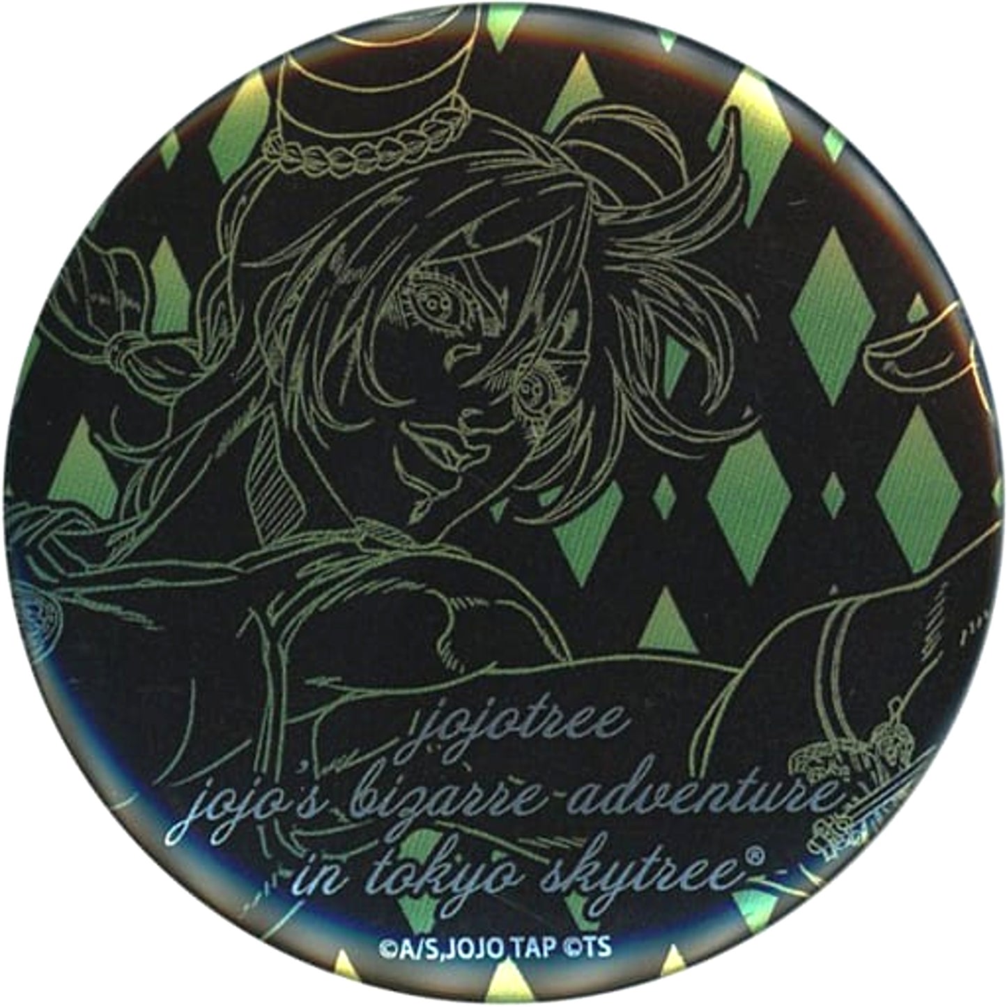 JoJo's Bizarre Adventure Cujoh Jolyne Line Drawing Trading Can Badge Jojotree Jojo's Bizarre Adventure in Tokyo Skytree Limited Buttons [USED]