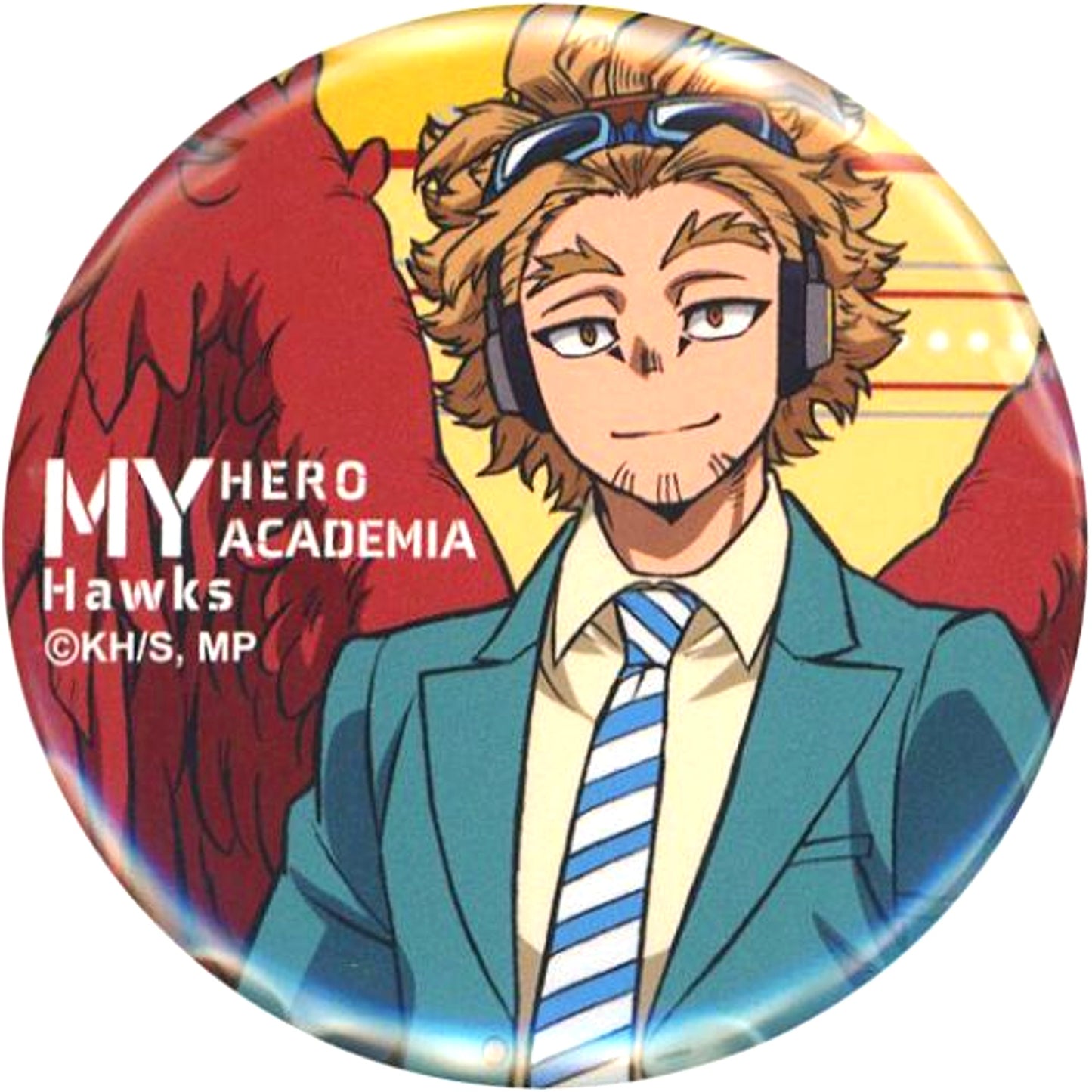 Hawks My Hero Academia Ultra Event HERO FES. 2022 Trading Button B [USED]