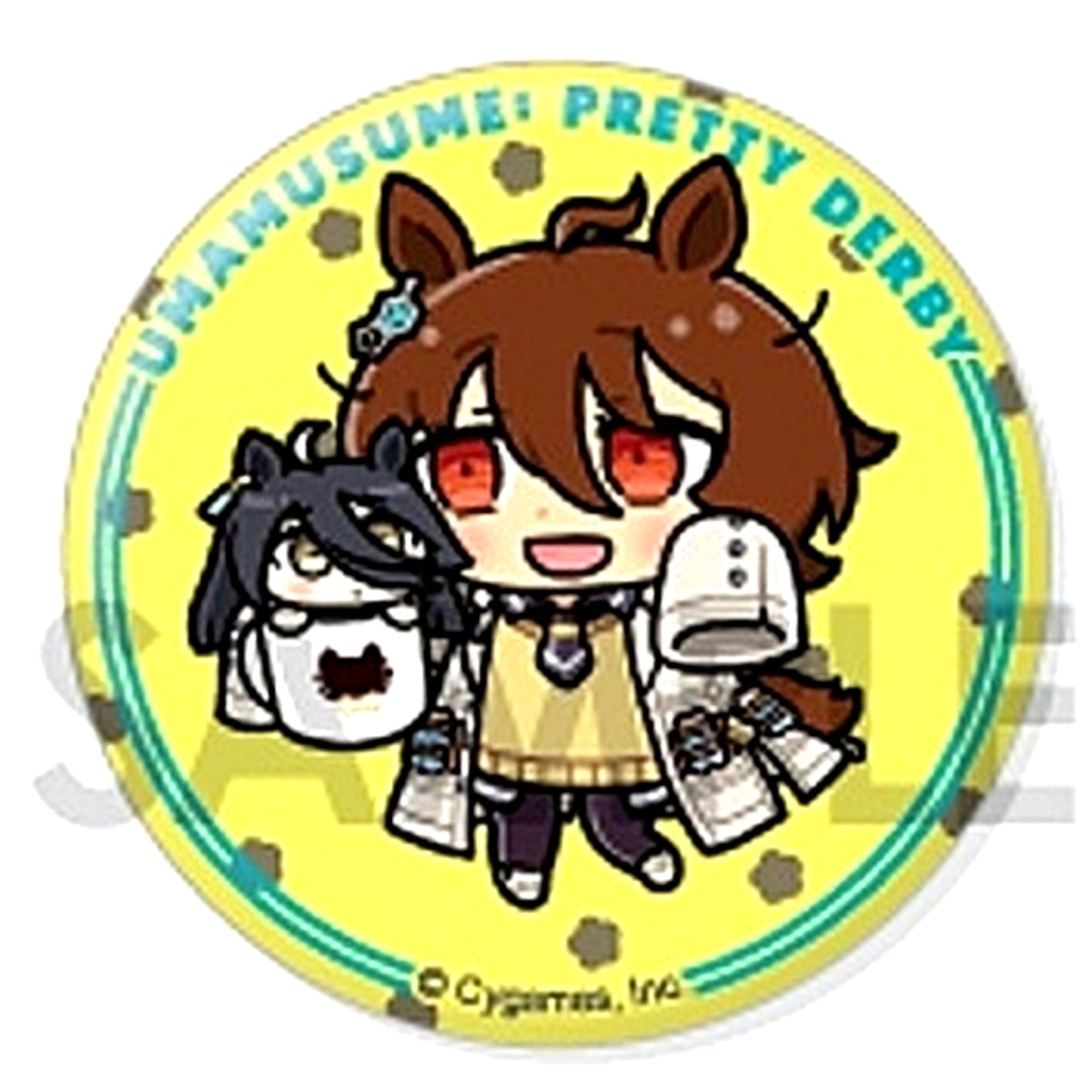 Agnes Tachyon & Manhattan Cafe 6 Uma Musume Pretty Derby With Plush Vol.1 Trading Button [USED]