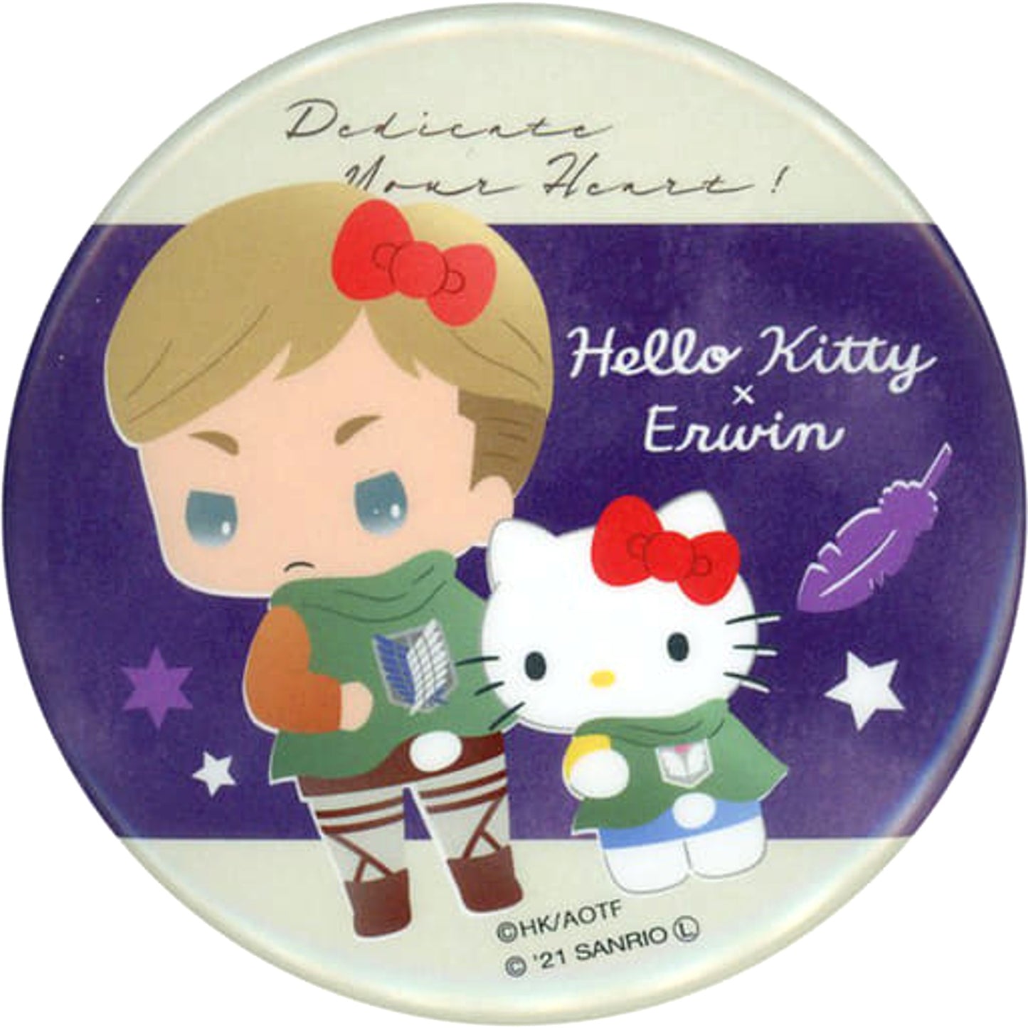 Erwin Smith Attack on Titan X Sanrio Characters Chibi Character Random Button [USED]