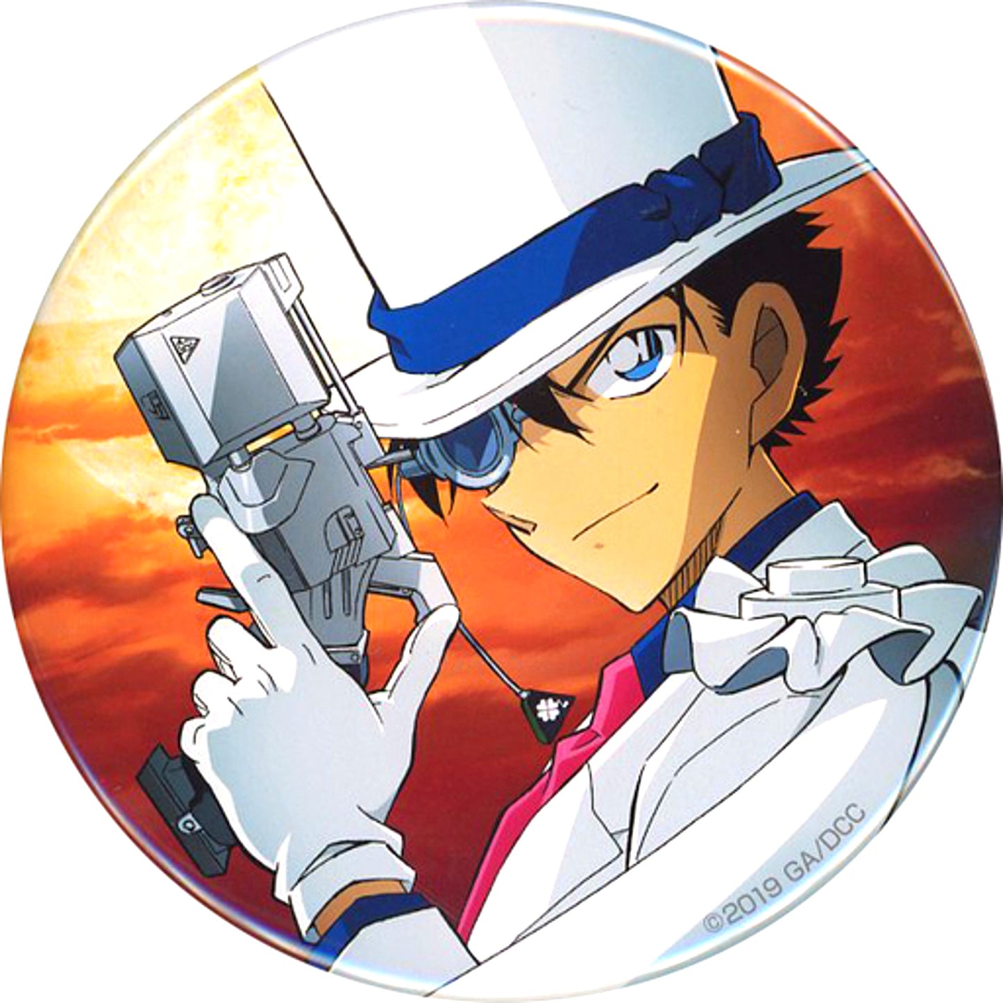 Kaitou Kid Sunset Detective Conan Button L [USED]