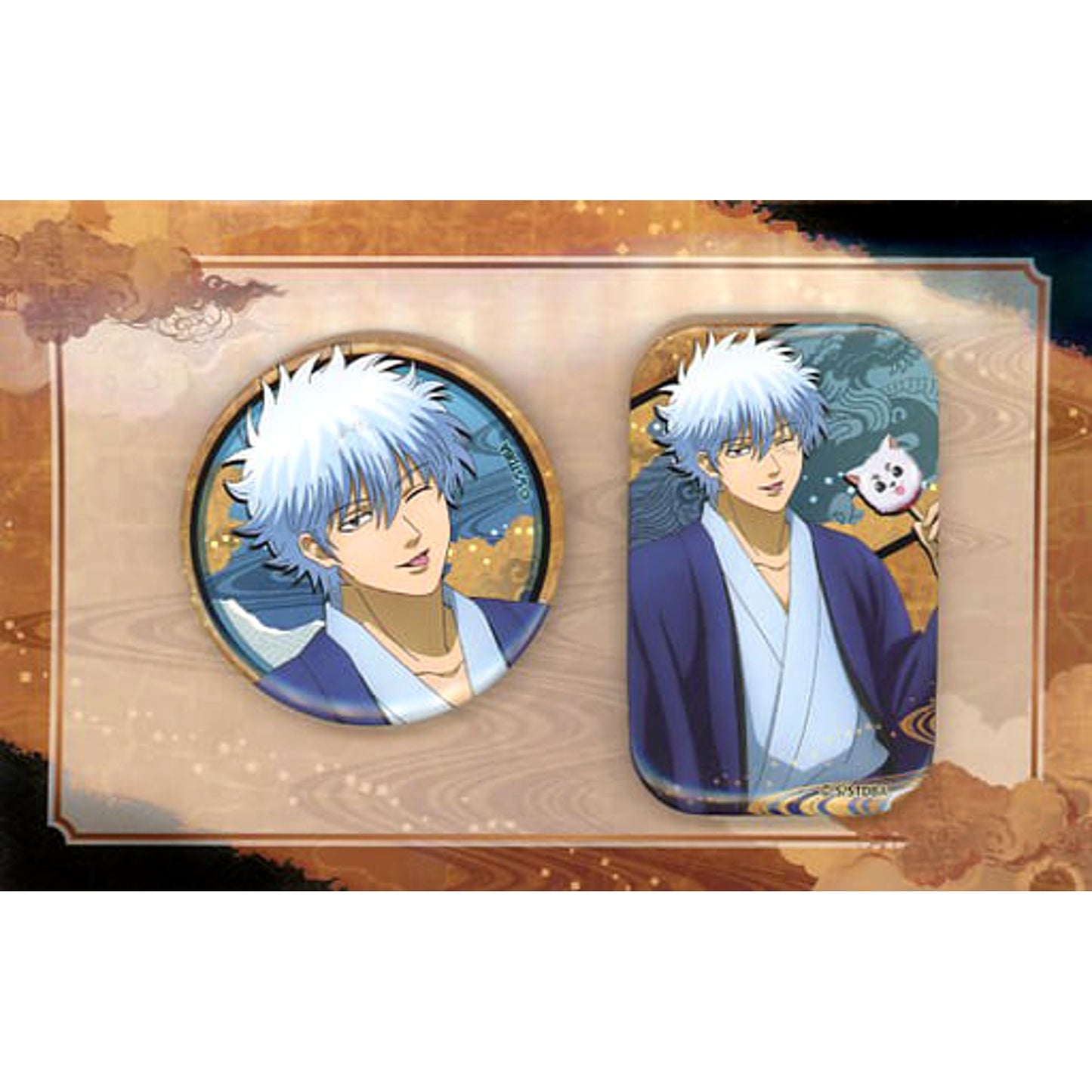 Gintoki Sakata Gintama Kujimate Shugo Shinju Emaki Iki na Yatsura no Tenka Musou SP Button Set Prize C-1 [USED]