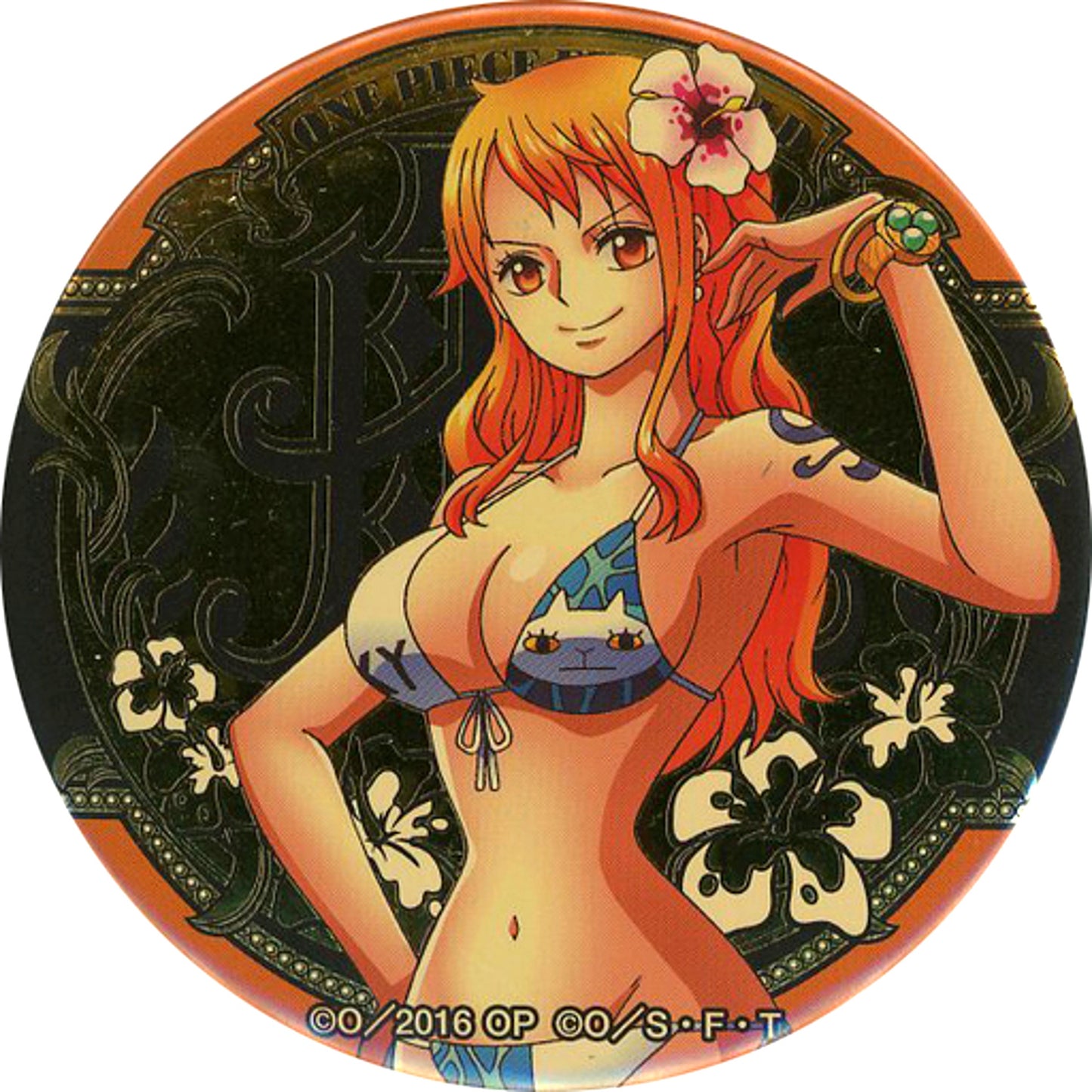 Nami One Piece Gold Yakara Button [USED]