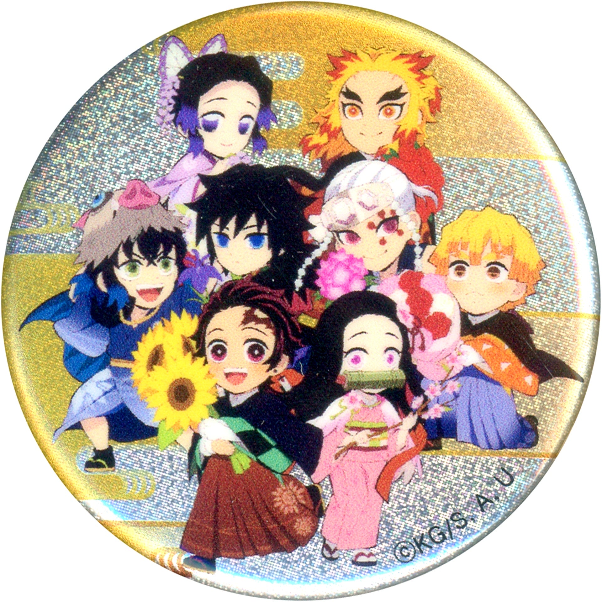 Group Demon Slayer Nijigen no Mori 2nd Term Neon Button 44mm [USED]
