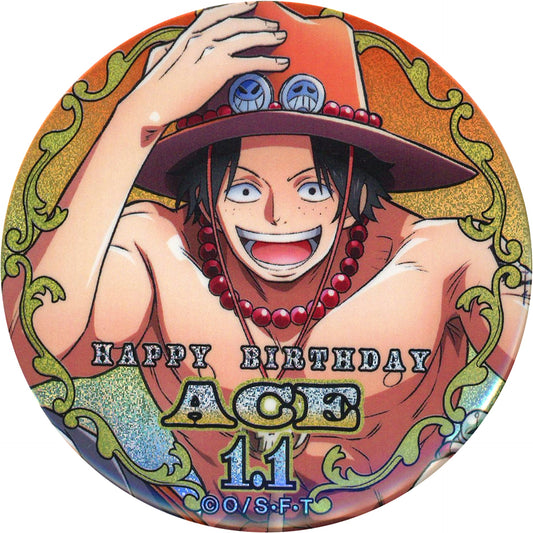 Portgas D. Ace Happy Birthday Hologram Button 2022 One Piece Mugiwara Store Limited [USED]