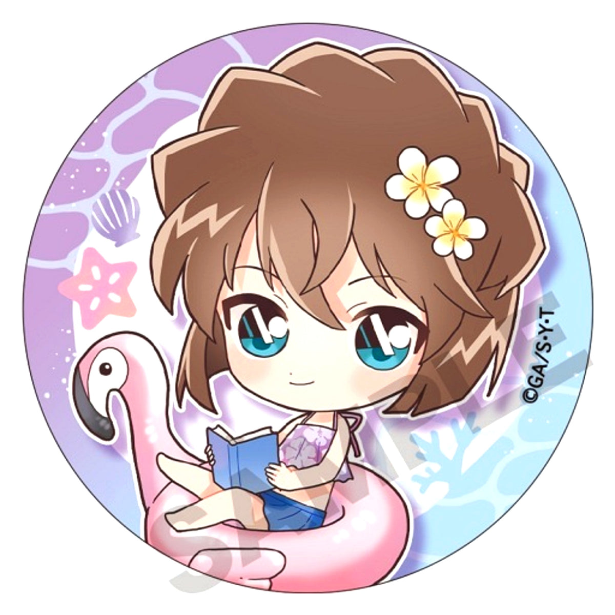 Ai Haibara Detective Conan Trading Button Marine [USED]