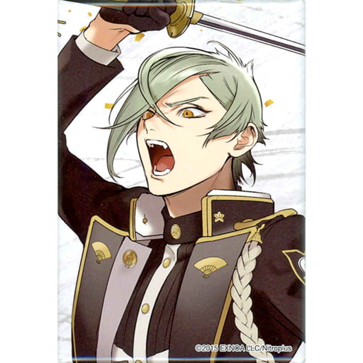 Touken Ranbu ONLINE Hizamaru 5th Anniversary Celebration Painting Square Can Badge Collection Part 6 Buttons [USED]