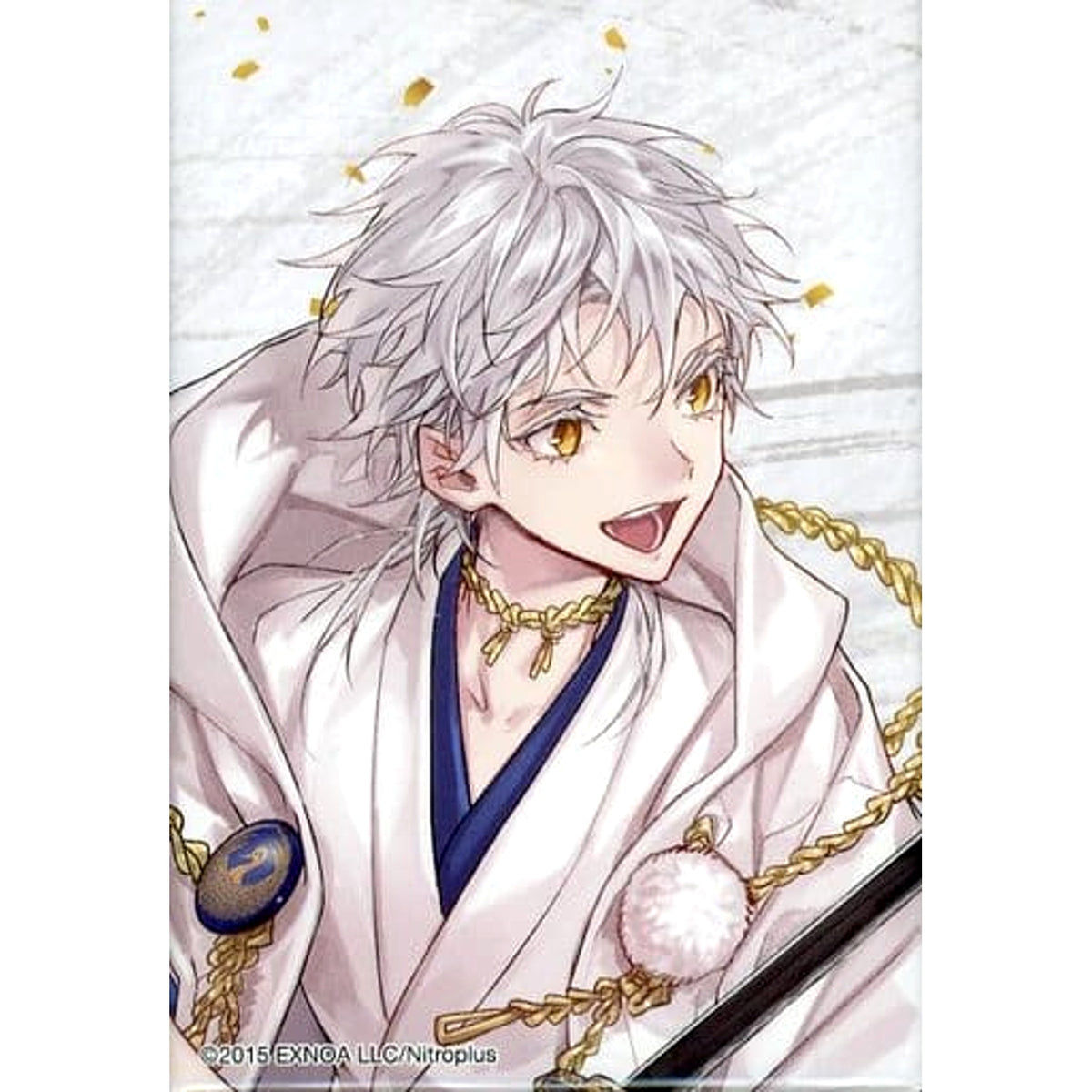 Touken Ranbu ONLINE Tsurumaru Kuninaga 5th Anniversary Celebration Painting Square Can Badge Collection Part 7 Buttons [USED]