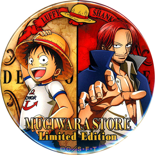 Monkey D. Luffy & Shanks Mugiwara Store Limited One Piece Yakara Button Revival General Election Ver. [USED]