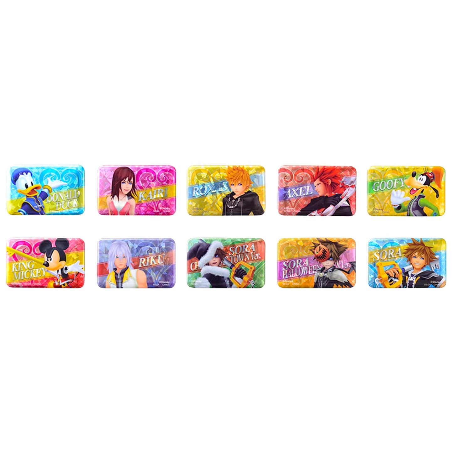 Kingdom Hearts Sora & Others More Plus Can Badge All 10 Types Set Buttons [USED]