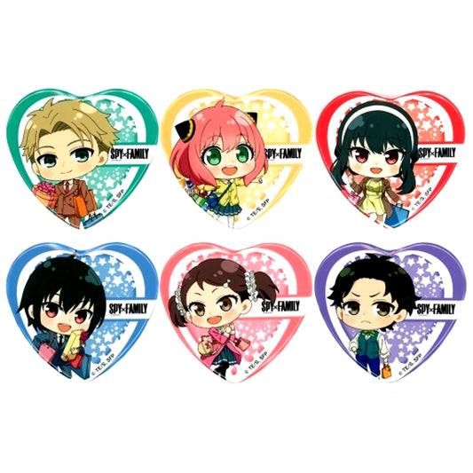 Set of 6 SPY x FAMILY POP UP SHOP in Marui Trading Heart Badge [USED]