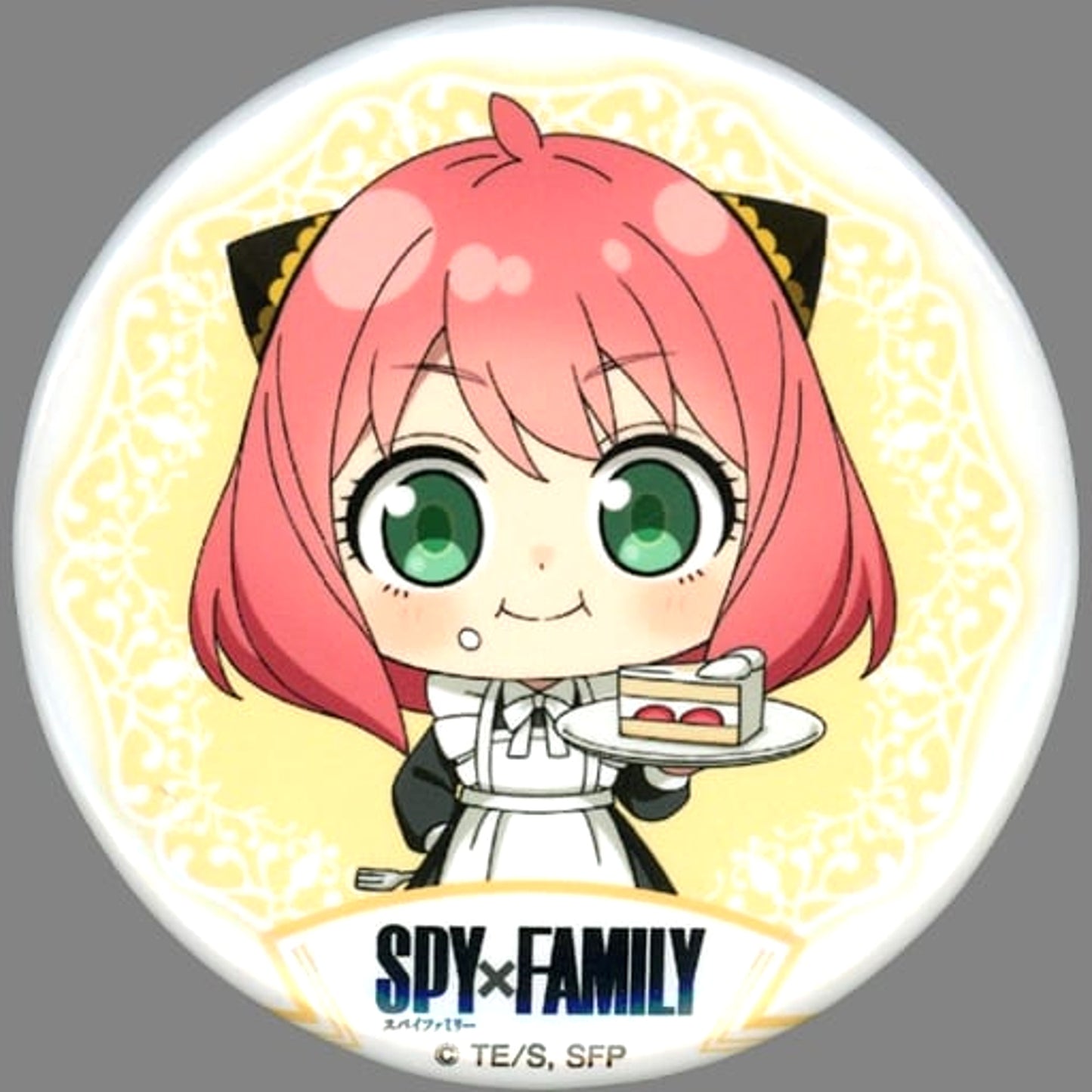 SPY x FAMILY Anya Forger Trading Can Badge Mini Character Ver. Chugai Grace Cafe Limited Buttons [USED]