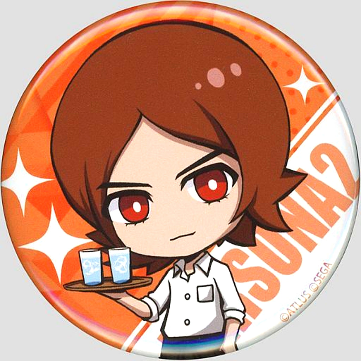 Protagonist Persona 2 Innocent Sin Persona 25th Anniversary Sega Collabo Cafe 2nd Term Deformed Button P2 [USED]