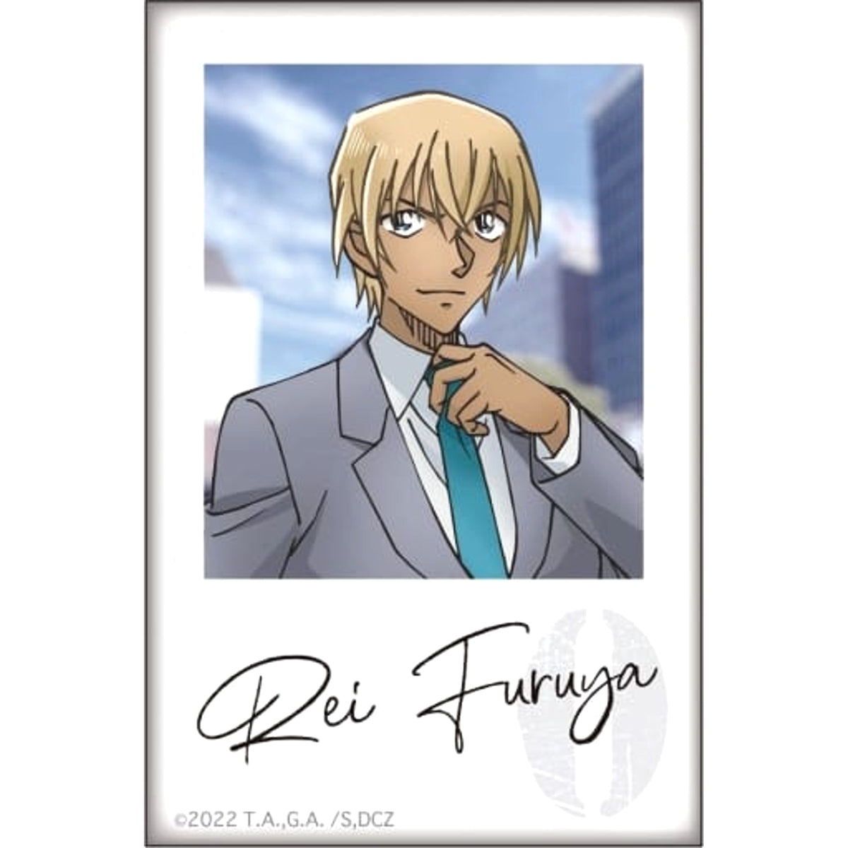 Detective Conan: Zero's Tea Time Rei Furuya Lifestyle Series Square Can Badge Buttons [USED]