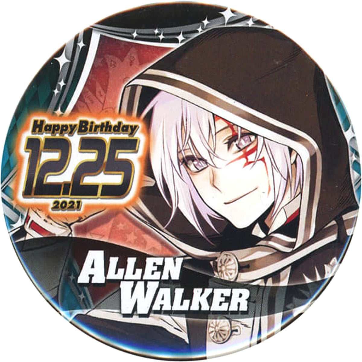 D.Gray-man Allen Walker 2021 Birthday Can Badge Buttons [USED]