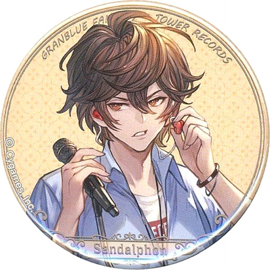 Granblue Fantasy Sandalphon Trading Can Badge Tower Records Limited Buttons [USED]