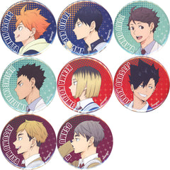 Haikyu!! Shoyo Hinata & Others Chokotto Kuji Can Badge Prize E All 8 Types Set Buttons [USED]