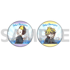 Tokyo Revengers Kazutora Hanemiya Shuji Hanma Graph Art Design Can Badge Set of 2 Buttons [USED]