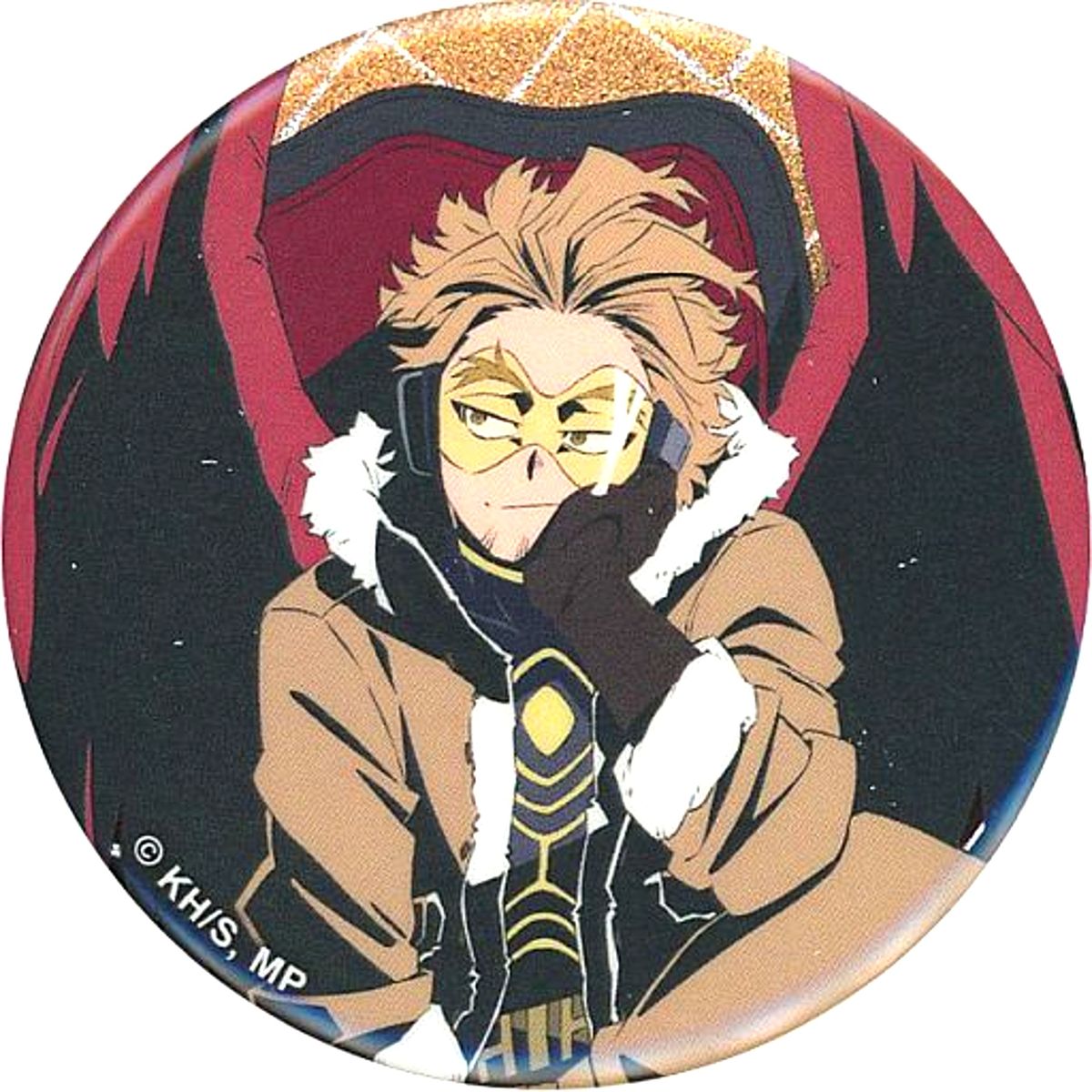 Hawks Full Color My Hero Academia Hero Plaza 2022 Trading Button Sit on the Chair [USED]