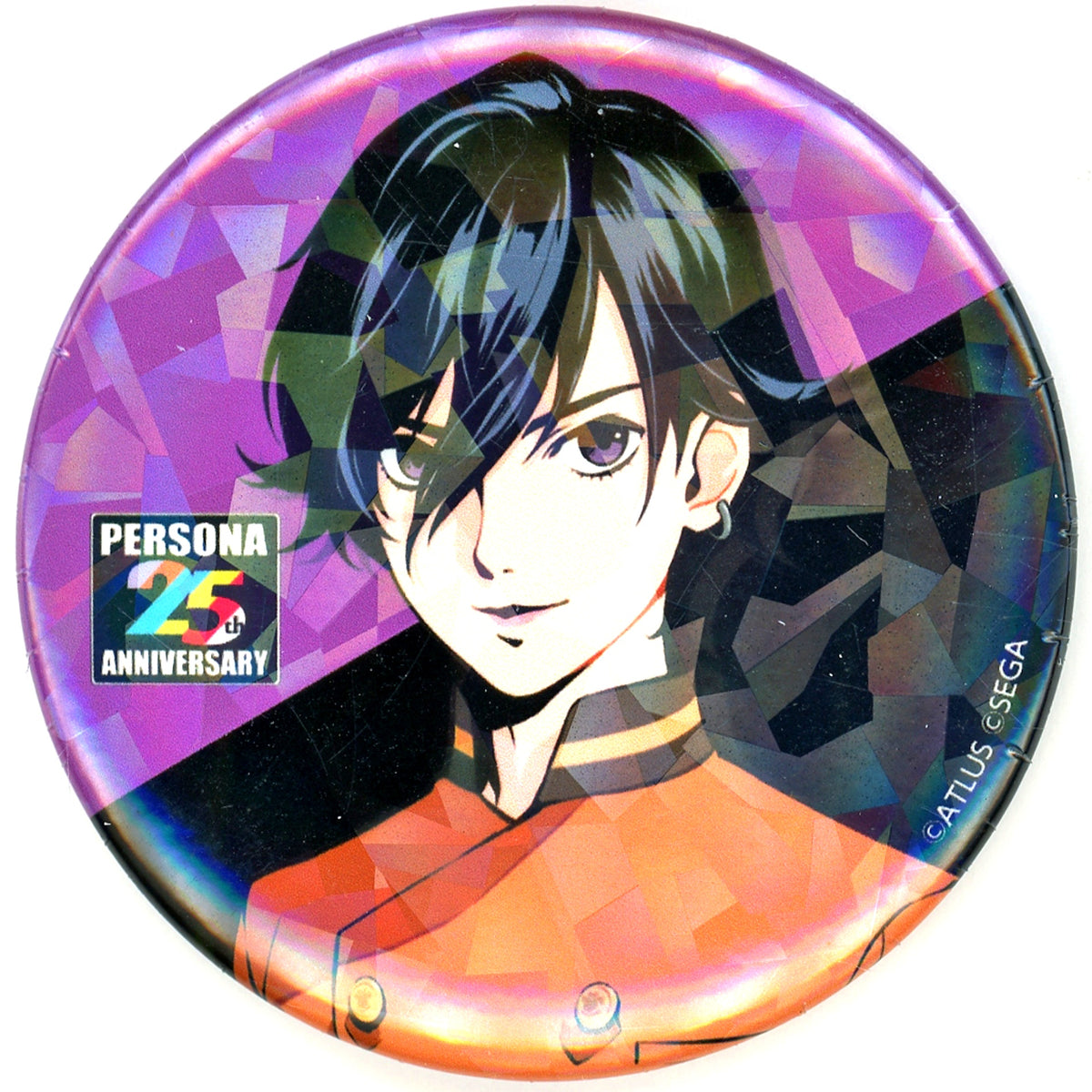 Protagonist Megami Ibunroku Persona Persona Series 25th Anniversary Persona 25th Fes Trading Hologram Button [USED]