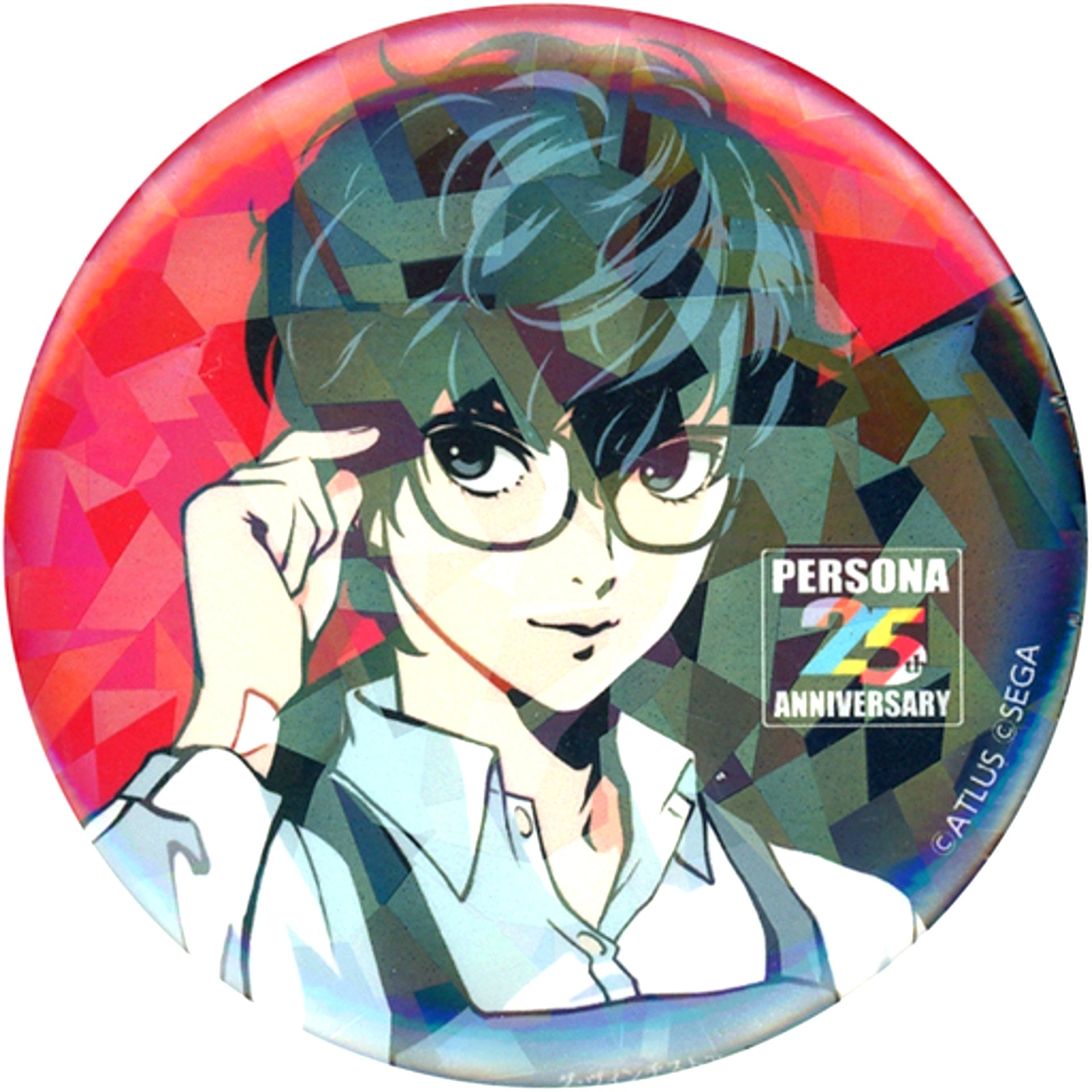 Protagonist Persona 5 Trading Hologram Button 25th Anniv Persona 25th Fes [USED]