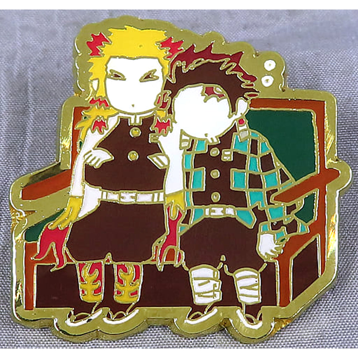 Demon Slayer: Kimetsu no Yaiba Kyojuro Rengoku Tanjiro Kamado Yuru Palette Pins Pins [USED]