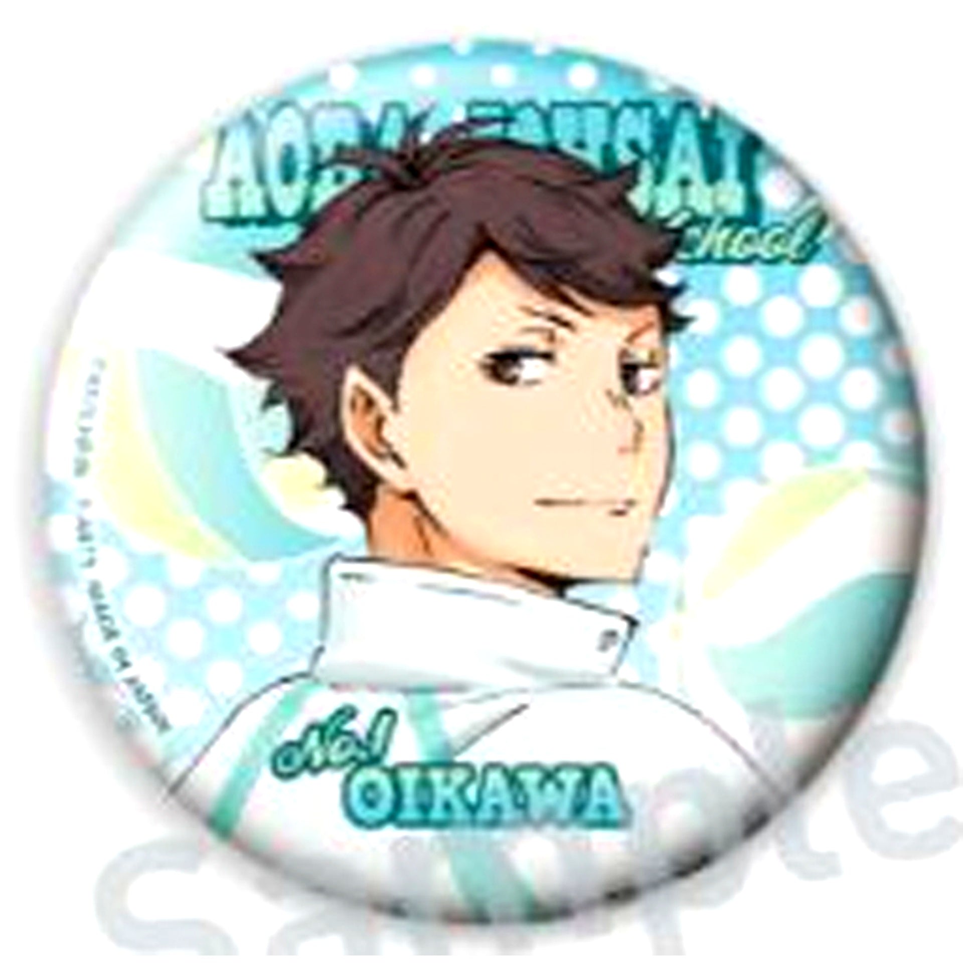 Toru Oikawa Haikyu!! Color Palette Looking Back Button [USED]