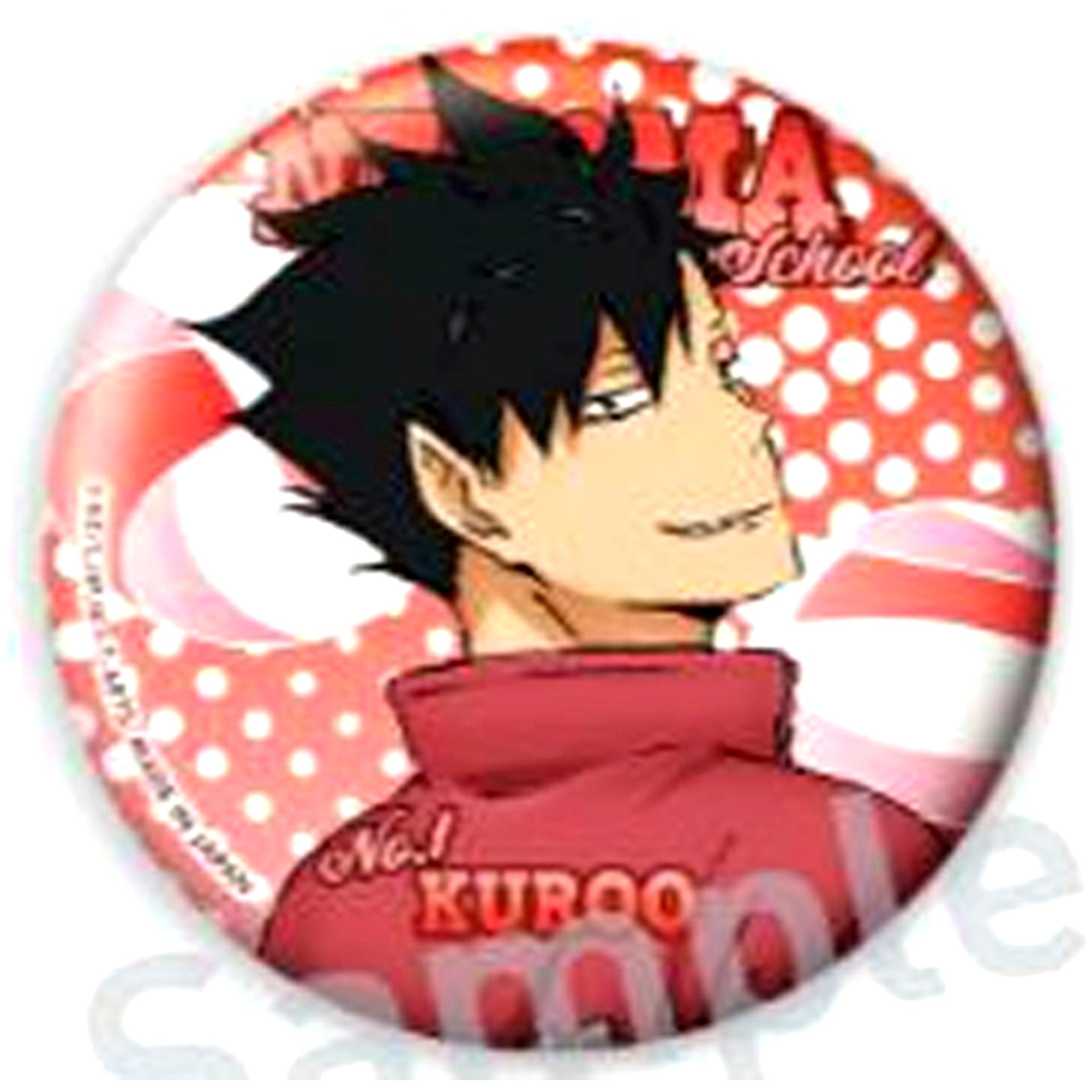 Tetsuro Kuroo Haikyu!! Color Palette Looking Back Button [USED]