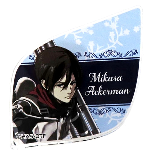 Attack on Titan The Final Season Mikasa Ackerman A DMM Scratch! Acrylic Badge Prize D-2 Buttons [USED]
