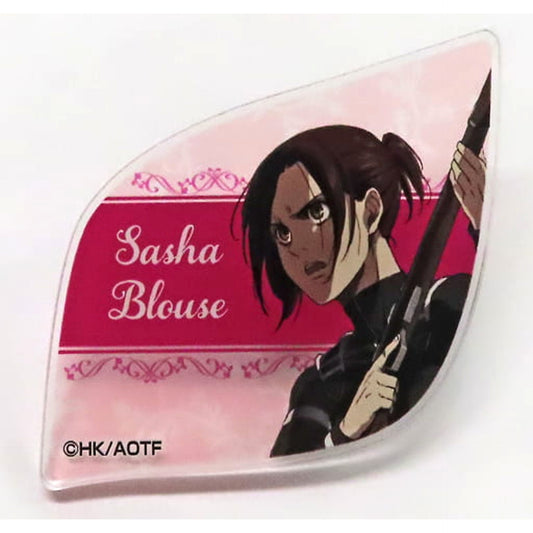 Attack on Titan The Final Season Sasha Blouse A DMM Scratch! Acrylic Badge Prize D-5 Buttons [USED]