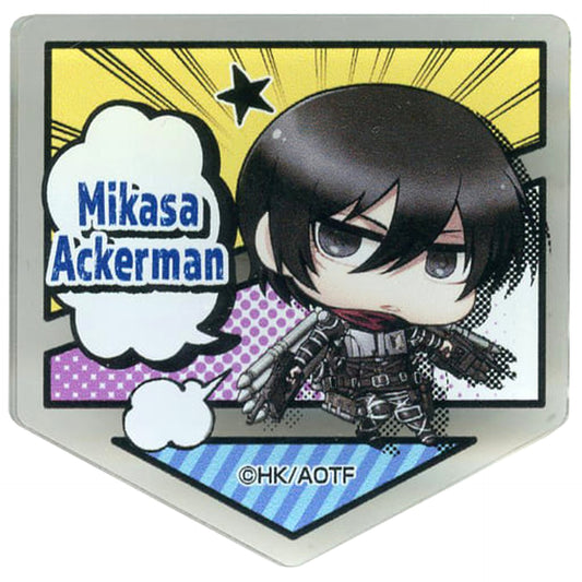 Attack on Titan The Final Season Mikasa Ackerman B DMM Scratch! Acrylic Badge Prize E-2 Buttons [USED]