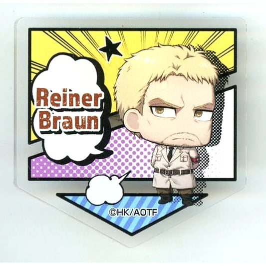 Attack on Titan The Final Season Reiner Braun DMM Scratch! Acrylic Badge B Prize E-7 Buttons [USED]