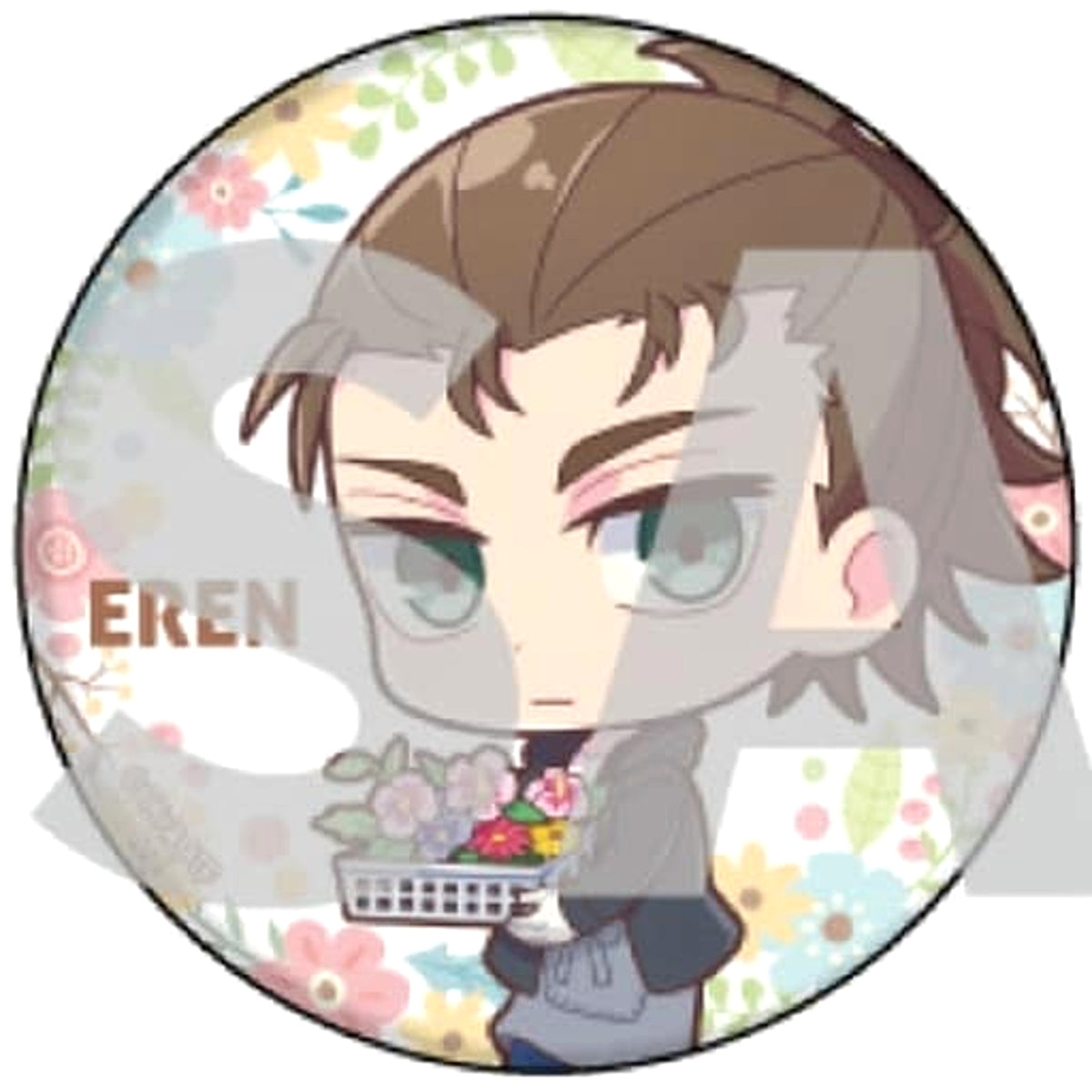 Attack on Titan Ellen Yeager Mini Character Can Badge 36. Flower Shop Ver. Buttons [USED]