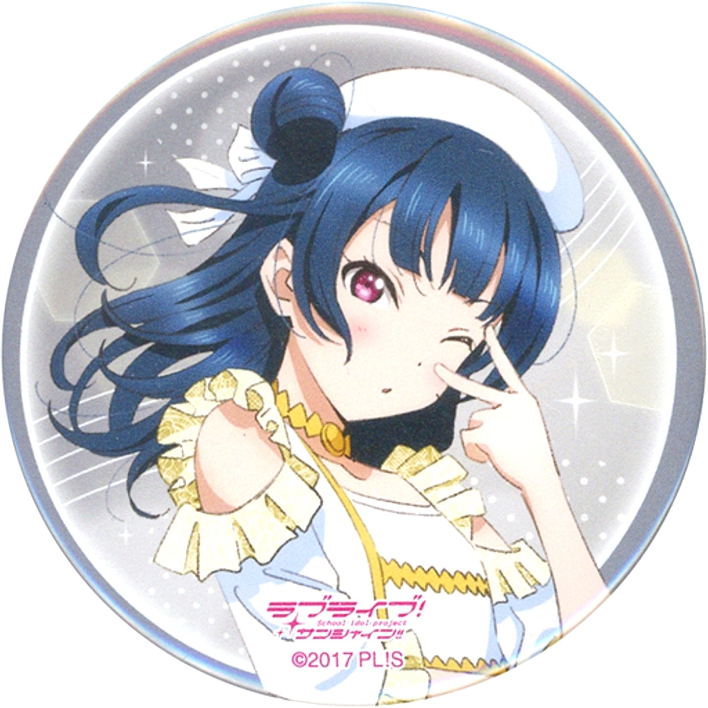 Yoshiko Tsushima Love Live! Sunshine!! Button Venue Limited Gacha Prize Aqours 6th LoveLive! KU-RU-KU-RU Rock 'n' Roll TOUR WINDY STAGE [USED]