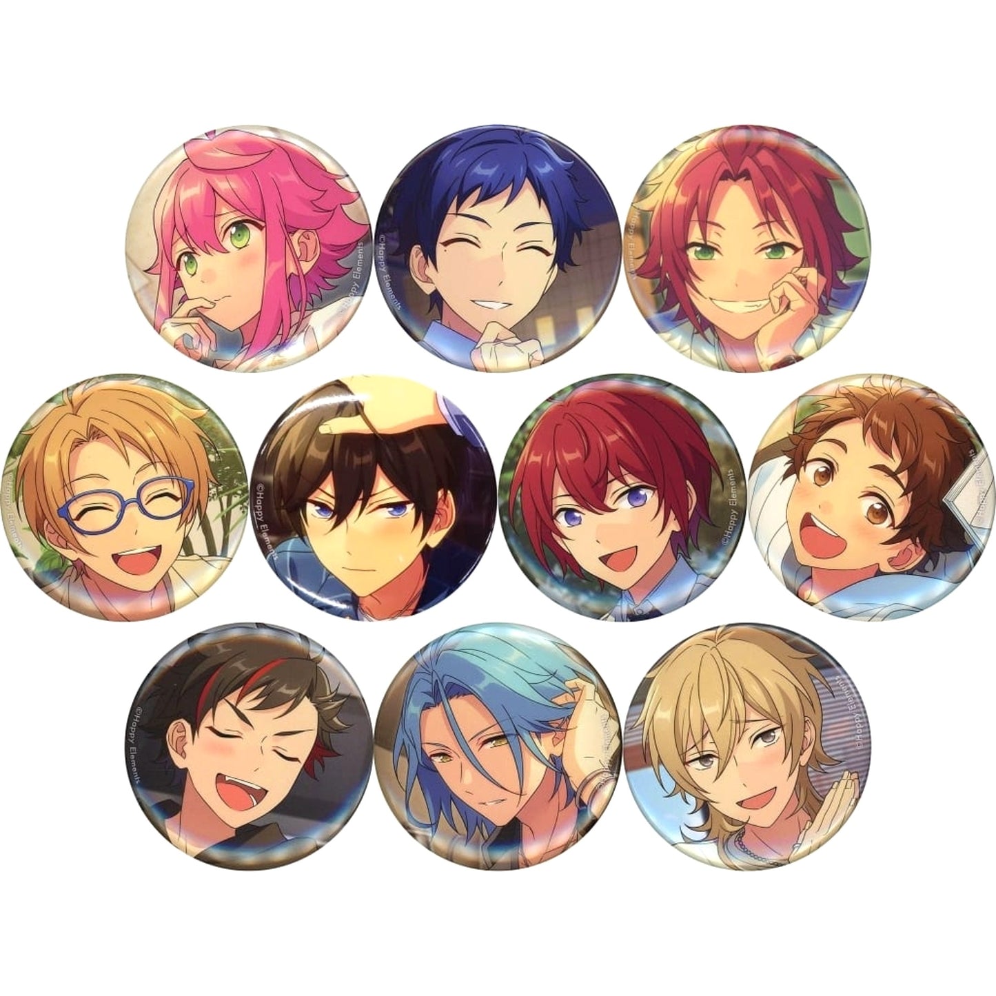 Ensemble Stars!! Touri Himemiya & Others Feature Scout Can Badge 2020 Summer Casual Side All 10 Types Set Buttons [USED]