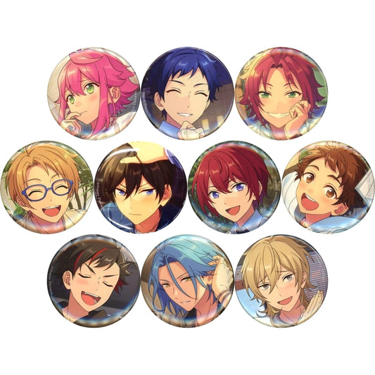 Ensemble Stars!! Touri Himemiya & Others Feature Scout Can Badge 2020 Summer Casual Side All 10 Types Set Buttons [USED]