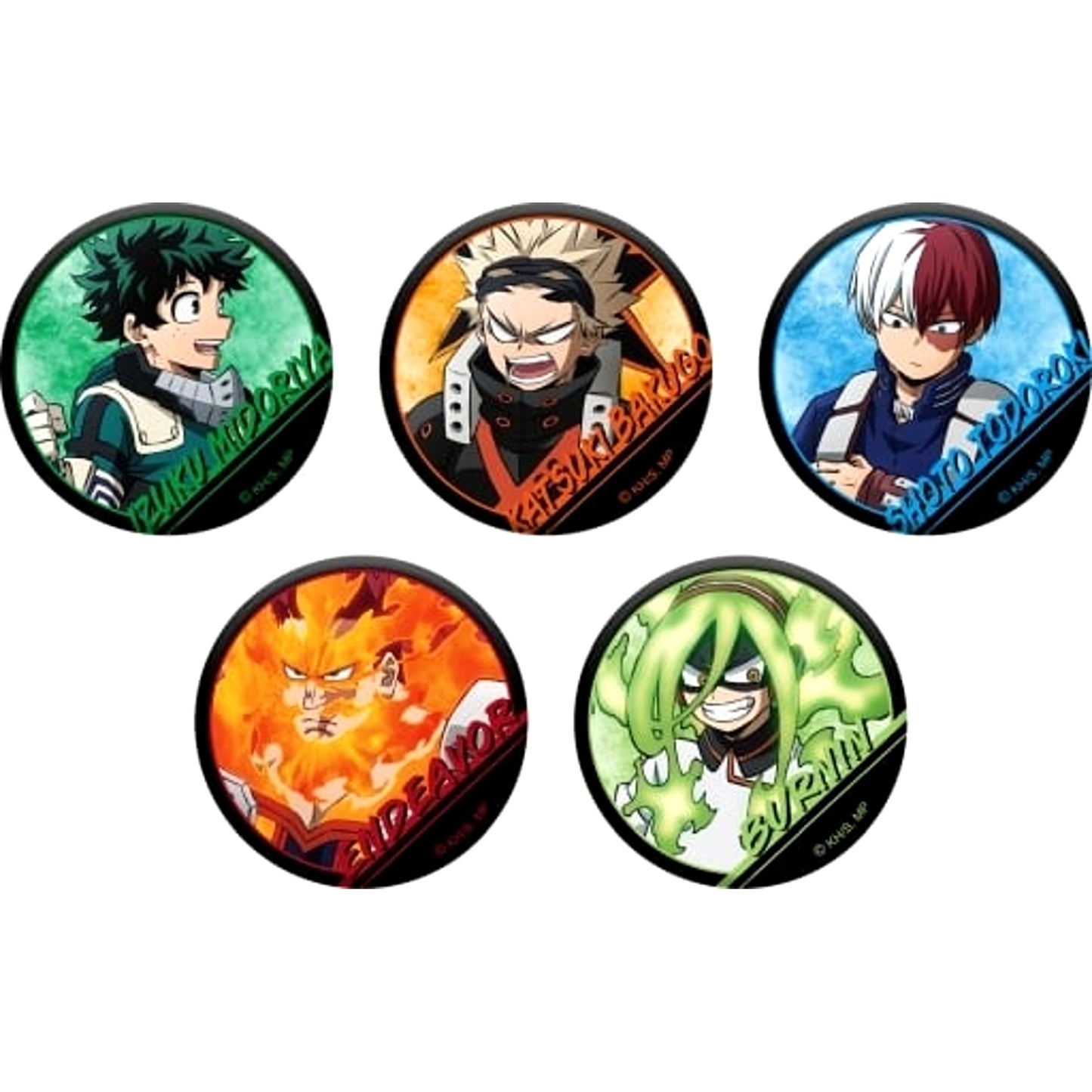 My Hero Academia Katsuki Bakugo & Others Laugh! Like a Madman Trading Can Badge All 5 Types Set Buttons [USED]