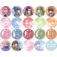 Laid-Back Camp Nadeshiko Kagamihara & Others Dream Can Badge Maple & Smelt Art All 20 Types Set Buttons [USED]