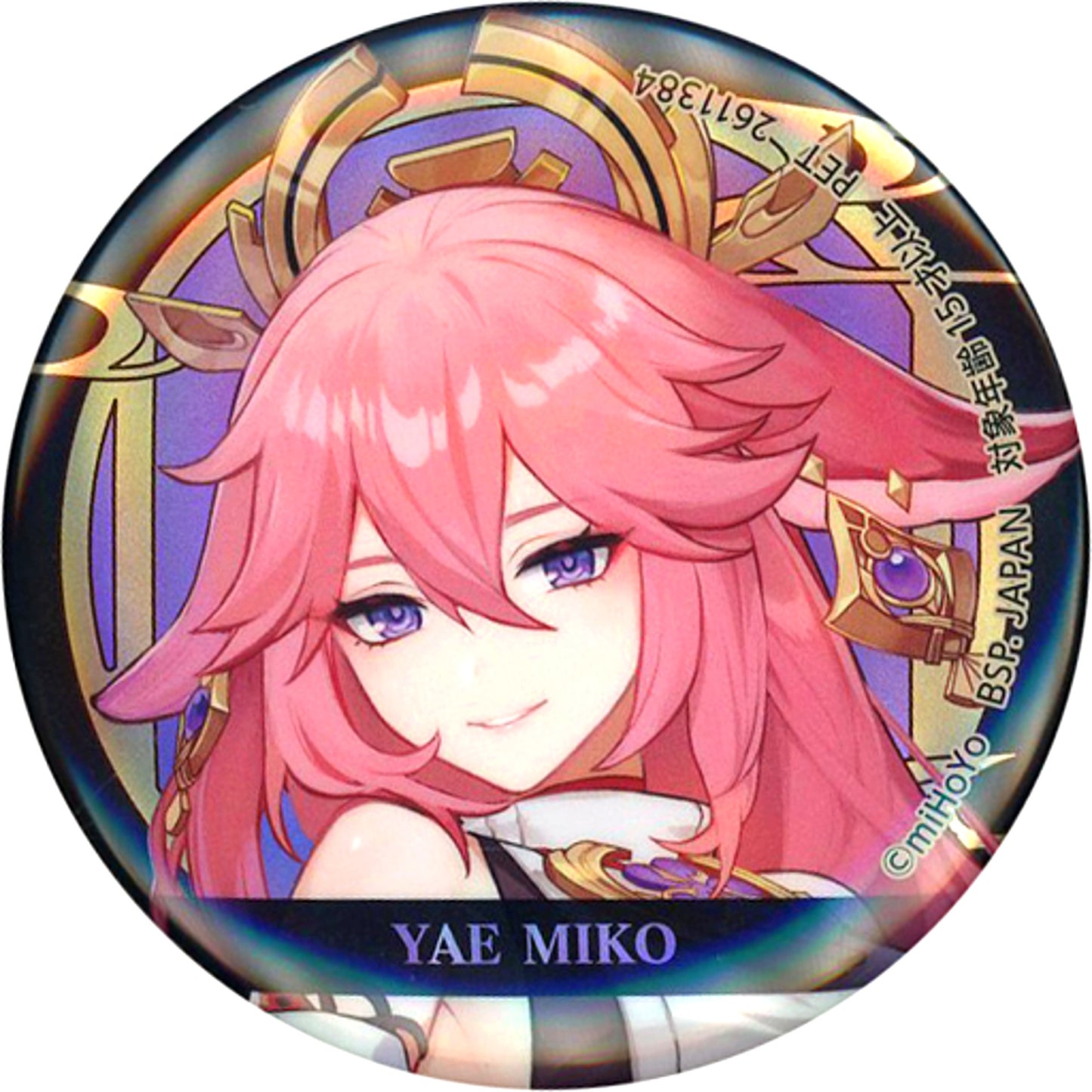 Yae Miko Genshin Impact Hologram Button Inazuma City [USED]