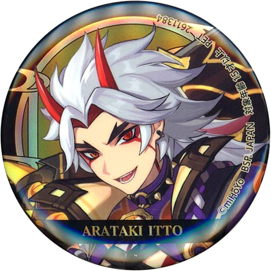 Arataki Itto Genshin Impact Hologram Button Inazuma City [USED]