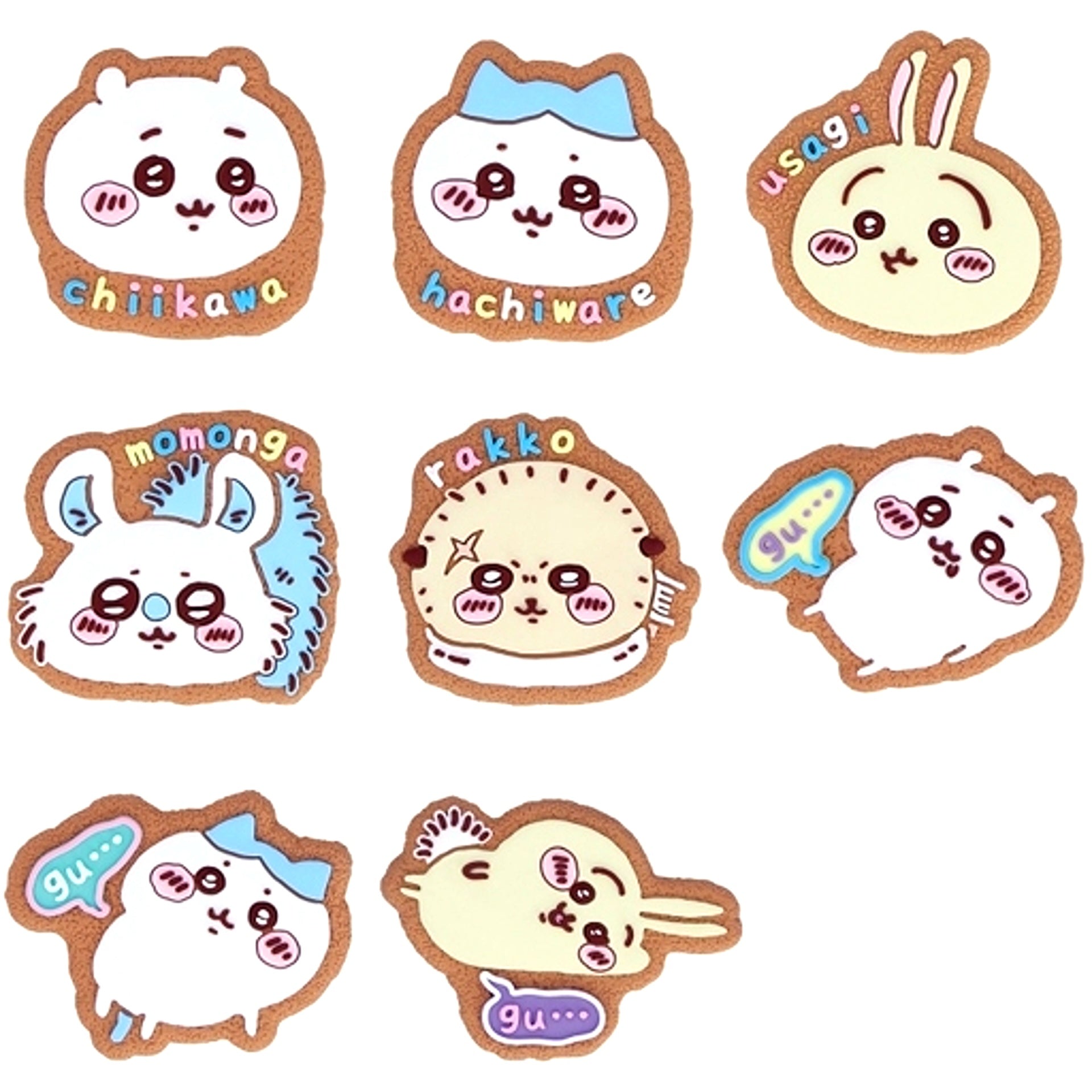 Set of 8 Chiikawa Cookie Pins [USED]