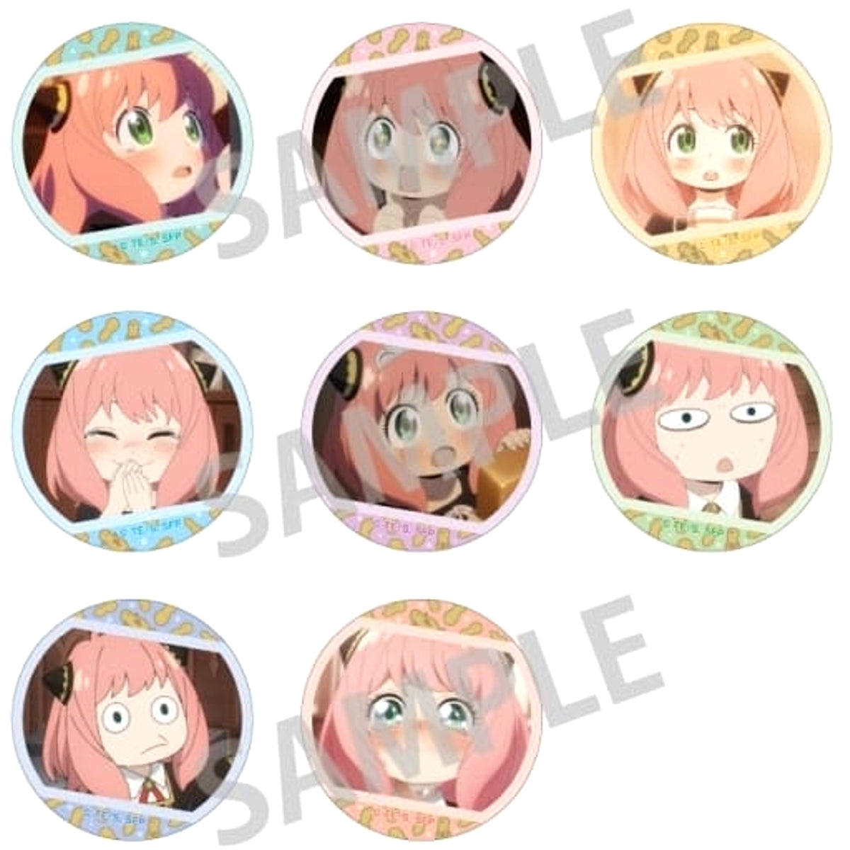 SPY x FAMILY Anya Forger & Others Pick Chara Holo Can Badge Anya Forger All 8 Types Set Buttons [USED]