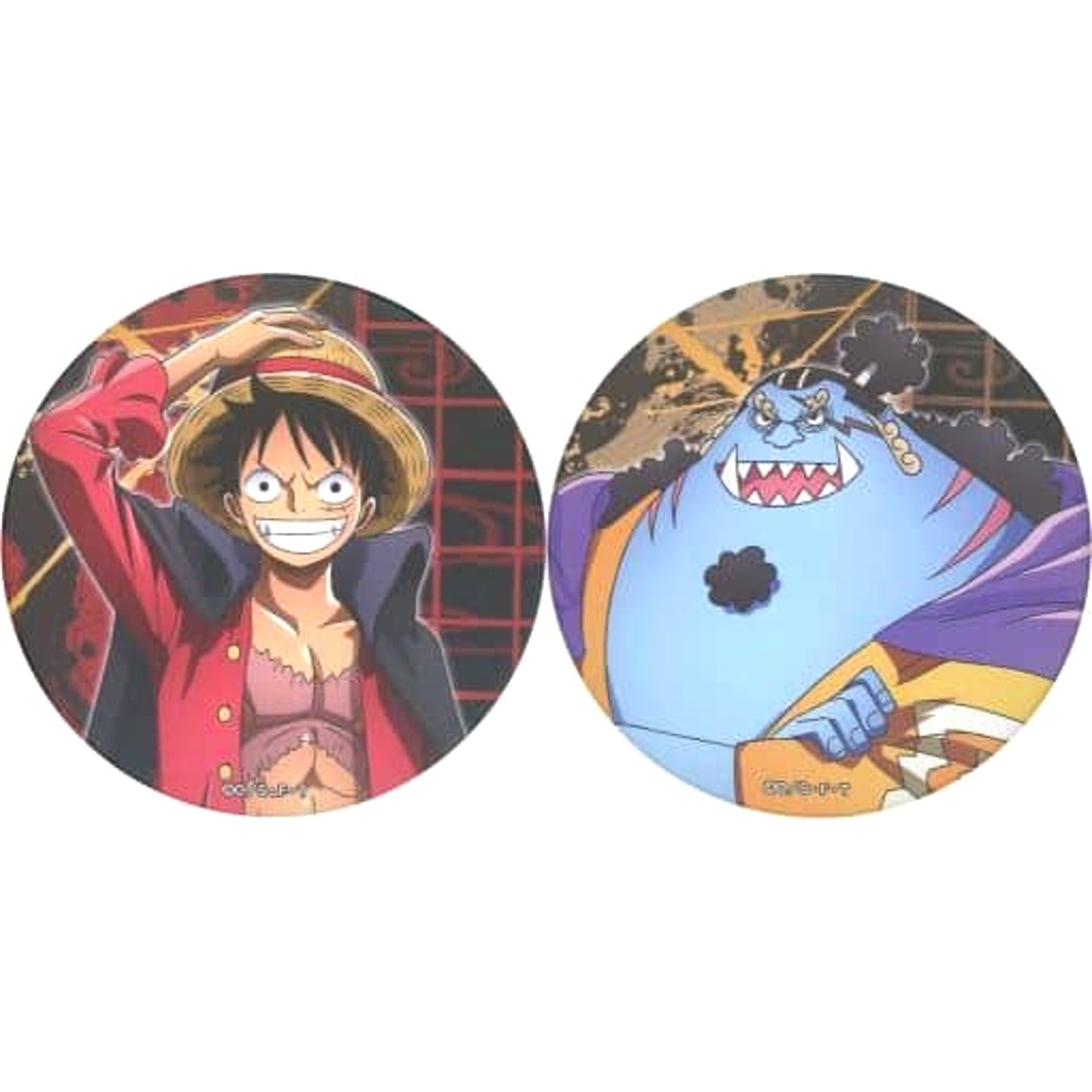 One Piece Luffy Jinbe 1000th Episode Commemoration Can Badge Set Set of 2 Buttons [USED]